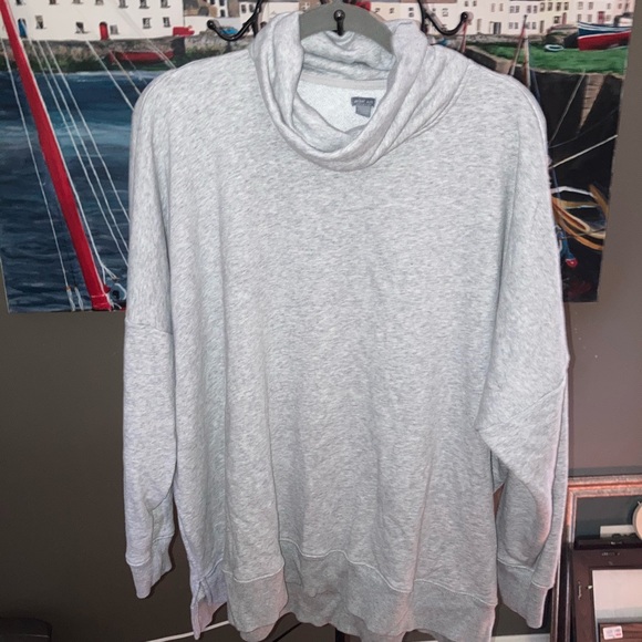 aerie Tops - Aerie oversized turtleneck sweatshirt- light grey